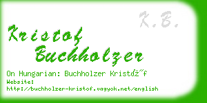 kristof buchholzer business card